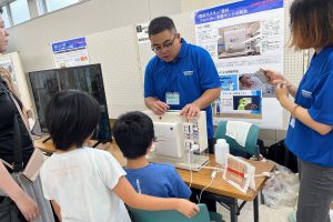 防災ブレーカー実験キット体験の様子